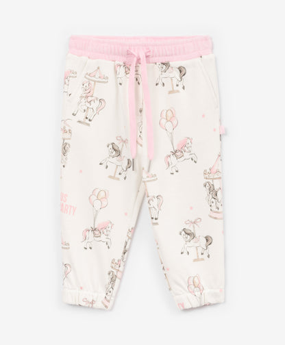 Gulliver Trousers Milky color for Girls Baby-Carousel