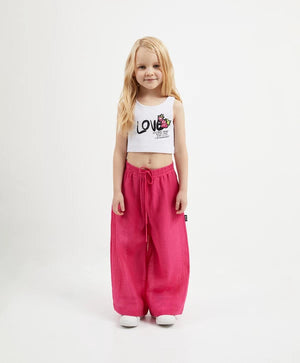 Gulliver White Crop Tank Top for Girl Mini-Smoothie