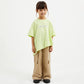 Gulliver Oversized Asymmetrical Lime Green Short Sleeve T-Shirt for Girl Mini-Ecuador