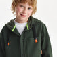 Gulliver Khaki Knitted Shirt with hood for Boys Junior-Viaduct