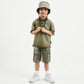 Gulliver Polo Shirt in Khaki with Trendy Uneven Dye for Boy Mini-Expedition