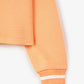 Gulliver Cropped Sweatshirt in Pique Orange for Girl Mini-Court