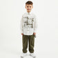 Gulliver White Poplin Shirt with Crushed Effect for Boy Mini-Expedition