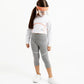 Gulliver Cropped Long-Sleeve White Top for Girl Mini-Court