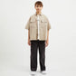 Gulliver Beige Linen Short Sleeve Shirt for Boy Junior-Decoupage