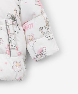 Gulliver Demi-season jacket Milky color for Girls Baby-Carousel