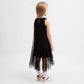 Gulliver Girls Black A-Line Knit Dress with Floral Sequin Décor - Rose Quartz