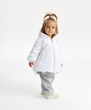Gulliver Demi-season coat White for Girls Baby-Snow Leopard