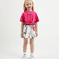 Gulliver Cropped Short-Sleeve T-Shirt with Front Knot for Girl Mini-Smoothie