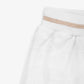 Gulliver White Terry Cloth Shorts with Textured Geometric Pattern for Girls