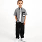 Gulliver Check Short Sleeve Button-Up Shirt for Boy Mini-Lighthouse