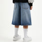 Gulliver Light Blue Denim Shorts fro Girl Junior-Hot Heart