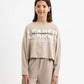 Gulliver Beige Cropped Long Sleeve with Graphic Text for Girls