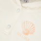 Gulliver White long-sleeve children's dress made of fleece fabric