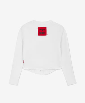 Gulliver White Long-Sleeve T-Shirt with Print for Girls