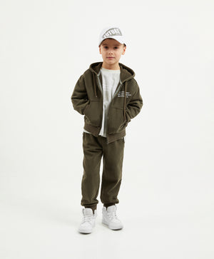 Gulliver Khaki Zip-Up Hoodies for Boy Mini-Expedition