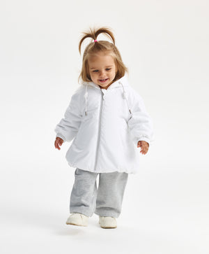 Gulliver Demi-season coat White for Girls Baby-Snow Leopard