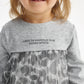 Gulliver Dress Gray for Girls Baby-Snow Leopard