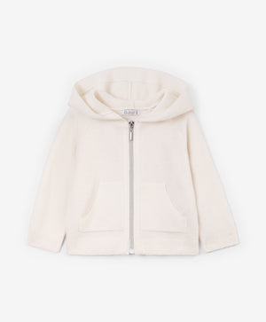 Gulliver Cardigan White for Girls Baby-Snow Leopard