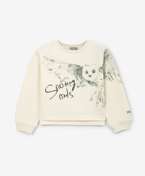 Gulliver Sweatshirt Milky color for Girls Mini - Polar Owl
