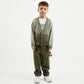 Gulliver Khaki Cardigan with Uneven Dye Effect for Boy Mini-Expedition