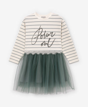 Gulliver Dress Milky color for Girls Mini - Polar Owl