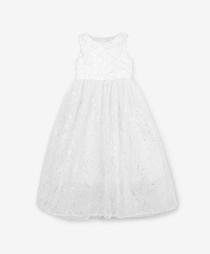Gulliver Dress White for Girls Mini-Rose Quartz