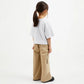 Gulliver Cropped Oversized White Short Sleeve T-Shirt for Girl Mini-Ecuador