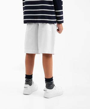 Gulliver White Poplin Shorts for Boy Junior-Transit