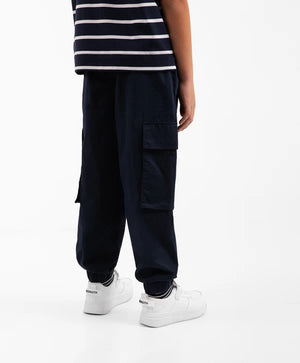 Gulliver Blue Poplin Cargo Jogger Pants for Boy Junior-Transit