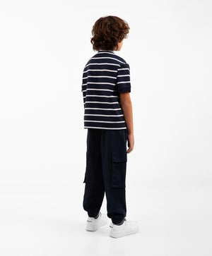 Gulliver Multicolor Striped Short Sleeve Polo Shirt for Boy Junior-Transit