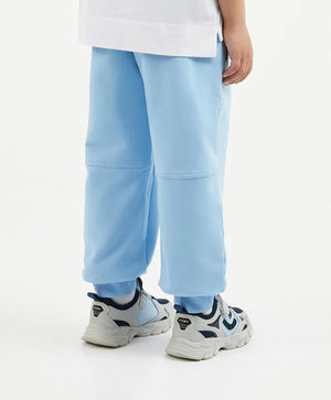 Gulliver Light Blue Knit Jogger Pants for Boy Mini-Pixels