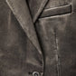 Gulliver Cropped Vintage Gray Eco-Leather Blazer for Girls