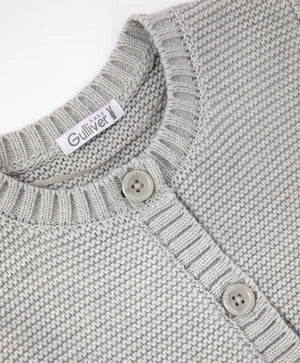 Gulliver Knitted Gray Cardigan for Baby Girls
