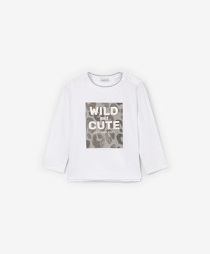 Gulliver Long sleeve t-shirt White for Boys Baby -Snow Leopard