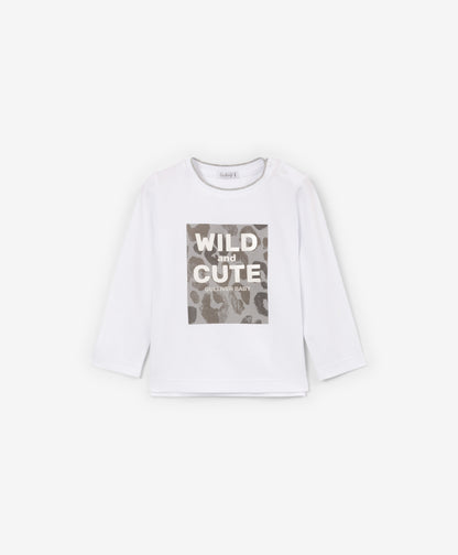Gulliver Long sleeve t-shirt White for Boys Baby -Snow Leopard