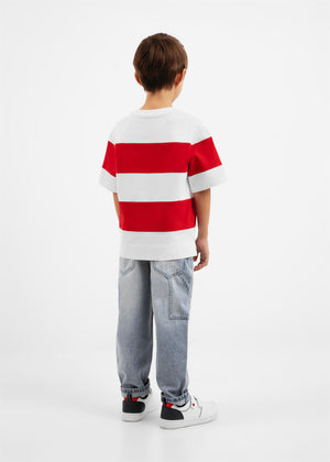 Gulliver White,Red Short Sleeve T-shirt for Boy Mini-Lighthouse