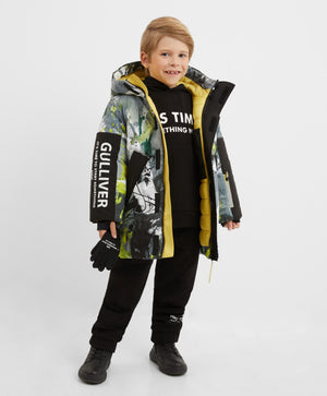 Gulliver Black Knitted Gloves with Touchscreen Tips for Boys