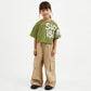 Gulliver Green Cropped Oversized T-Shirt for Girl Mini-Ecuador