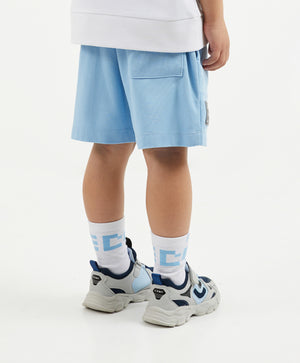 Gulliver Light Blue Pique Shorts with Elastic Waist for Boy Mini-Pixels