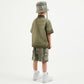 Gulliver Polo Shirt in Khaki with Trendy Uneven Dye for Boy Mini-Expedition