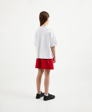 Gulliver White Short Sleeve T-shirt for Girl Party-Art Object