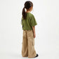Gulliver Green Cropped Oversized T-Shirt for Girl Mini-Ecuador