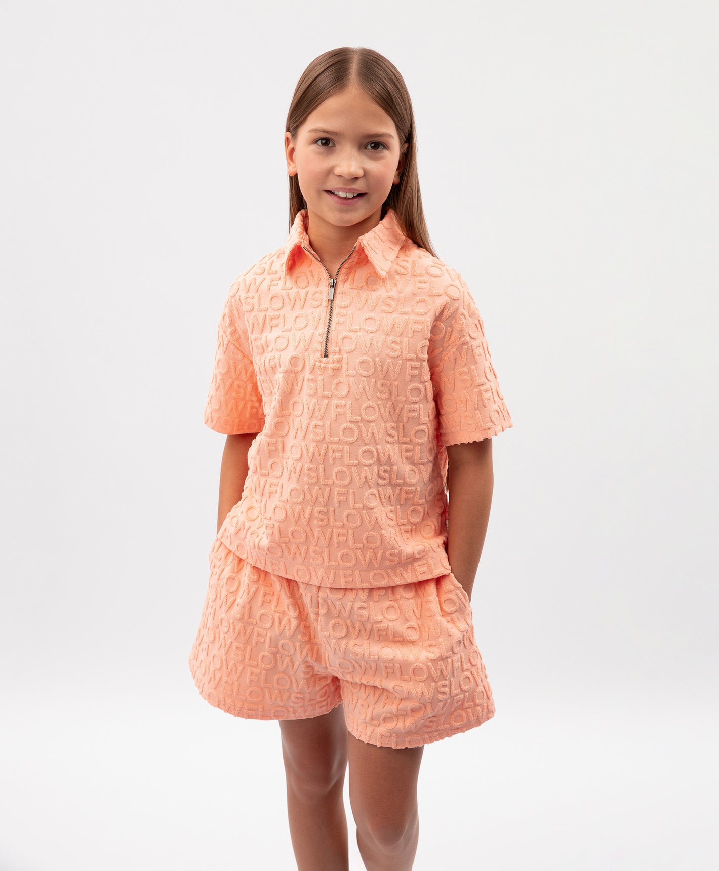 Gulliver Orange Short Sleeve Polo for Girls - Junior