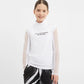 Gulliver White Turtleneck with Sleeve Detailing for Girls