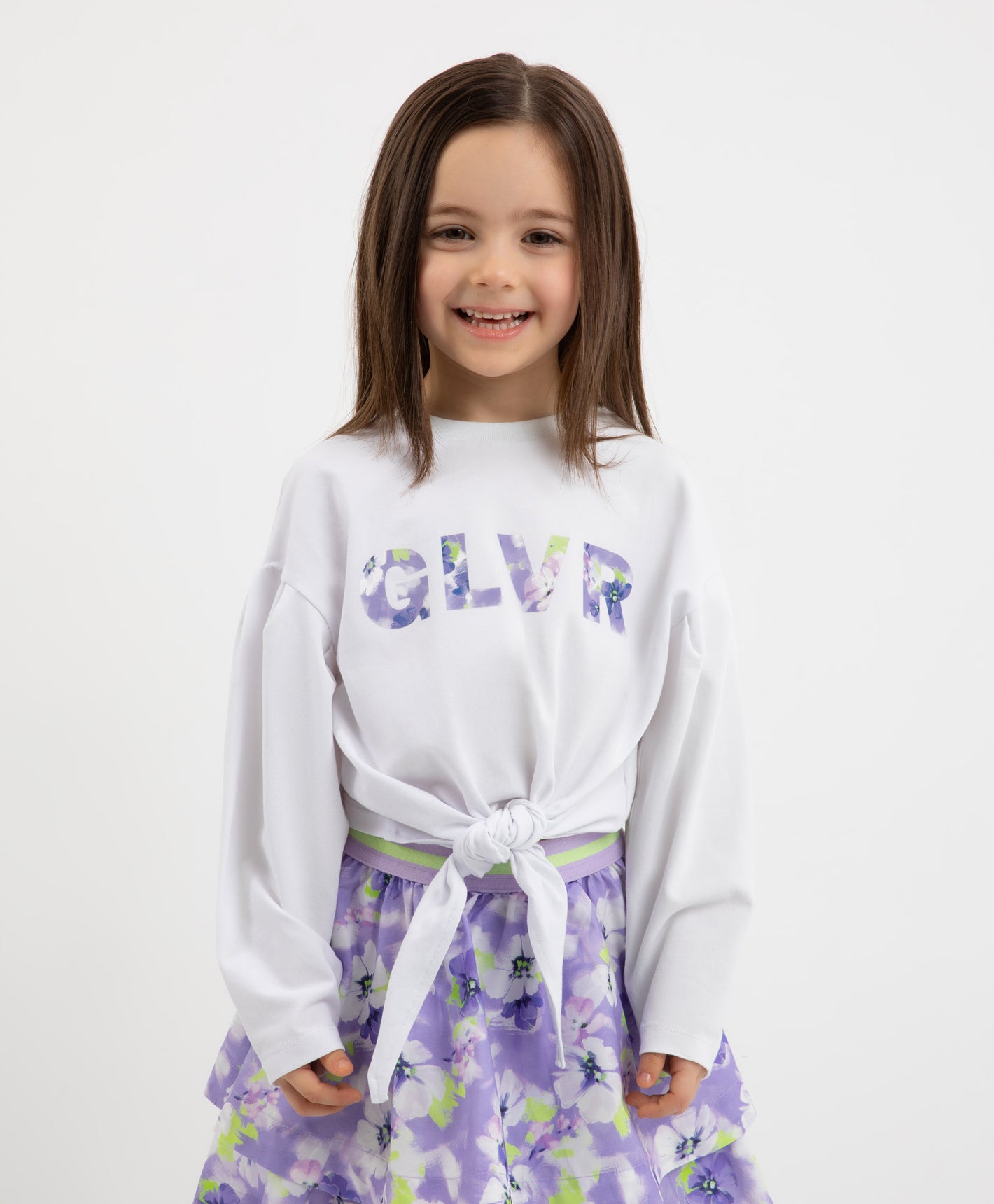 Gulliver White Longsleeve t-shirt for Girls