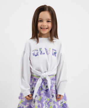 Gulliver White Longsleeve t-shirt for Girls