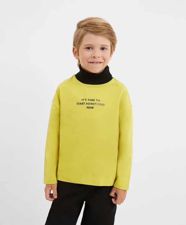 Gulliver Mustard Knit Turtleneck for Boys