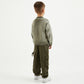Gulliver Khaki Cardigan with Uneven Dye Effect for Boy Mini-Expedition