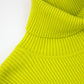Gulliver Girls' Yellow Knitted Turtleneck with Flower Appliqu